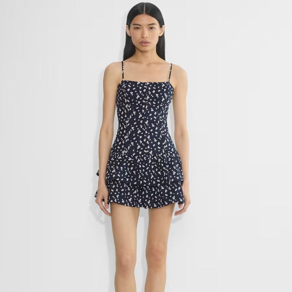 Aritzia Women's Navy and Blue Dress - Picture 2 of 3